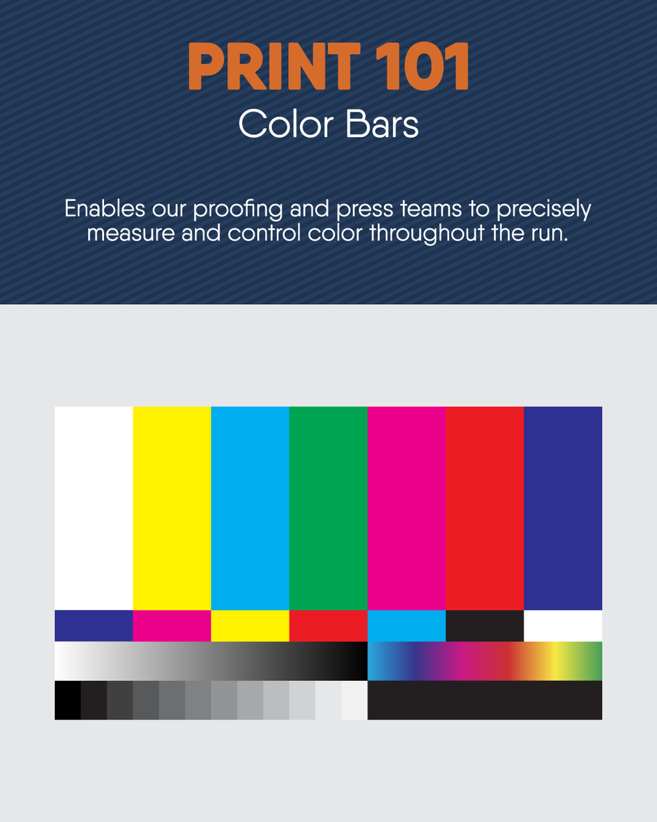CedarGraphics's tweet photo. Print 101: Color Bars 🌈
Ever wonder what those colorful strips at the edge of a press sheet are? They aren't just for show, they give our operators the data needed to measure and control color density with total precision.
#Print101 #CedarGraphics #GraphicDesign #ColorAccuracy https://t.co/WzuvReeHxS
