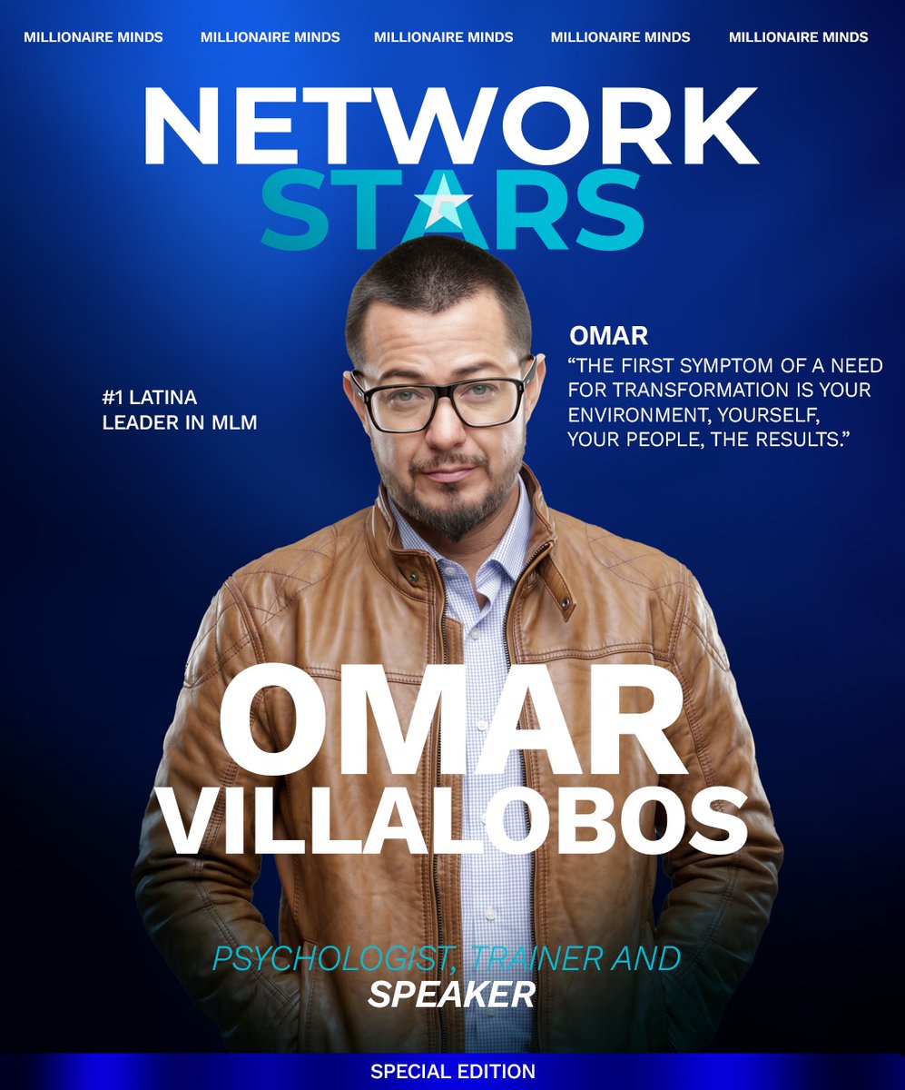 NetworkStars_'s tweet image. On today’s cover: Omar Villalobos, with an inspiring message for new entrepreneurs. 

Read their full story on NetworkStars.com and discover why it’s worth signing up to our platform. 🌟 

#Magazine #Cover #PersonalDevelopment #NetworkStars