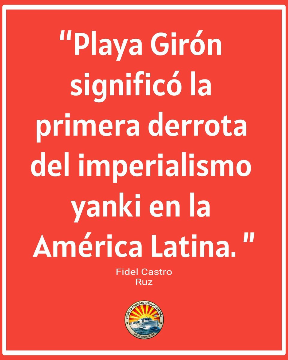 🇨🇺Fidel: Nuevas derrotas recibirán los imperialistas; las recibirán en nuestra tierra si nos agreden, y las recibirán en otras tierras, en manos de otros pueblos a los cuales esclavizan.
#FARCuba