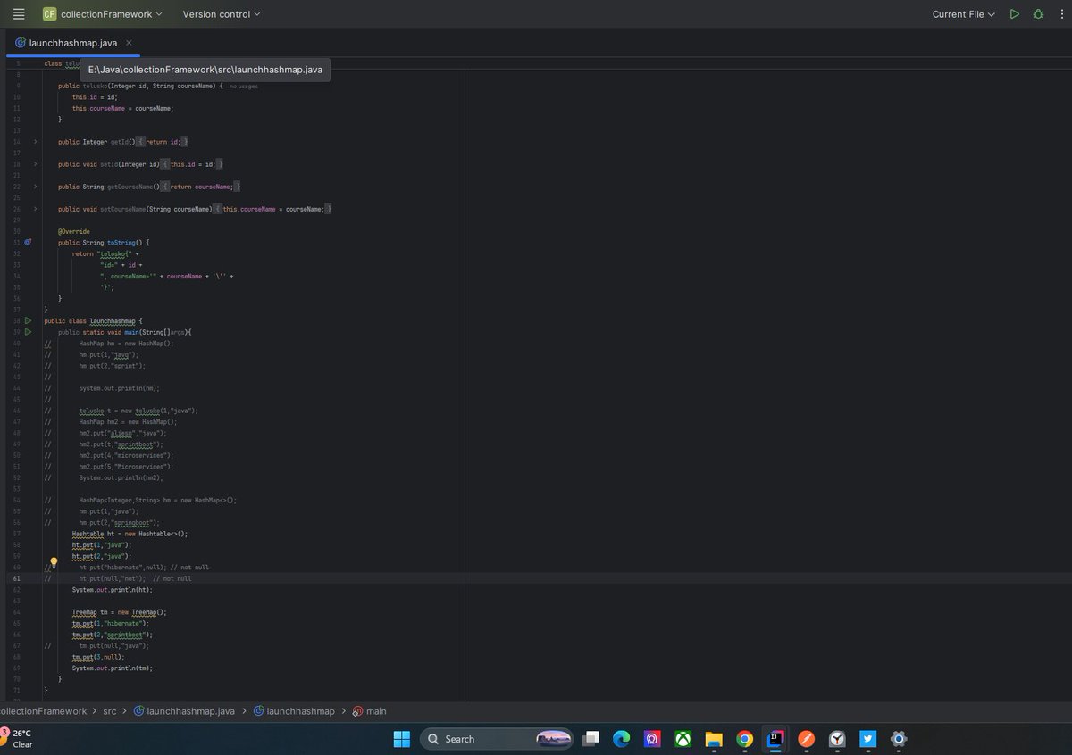 SahibpretSingh's tweet image. Day 7 of  #120DaysOfCode 🚀

Collections Framework &amp;gt; Arrays

List | Set | Map
Dynamic. Flexible. Scalable.
Stepping closer to real backend development
#Java #90DaysOfHard #100DaysOfCode #Springboot
#Backend #FullStackDevelopment