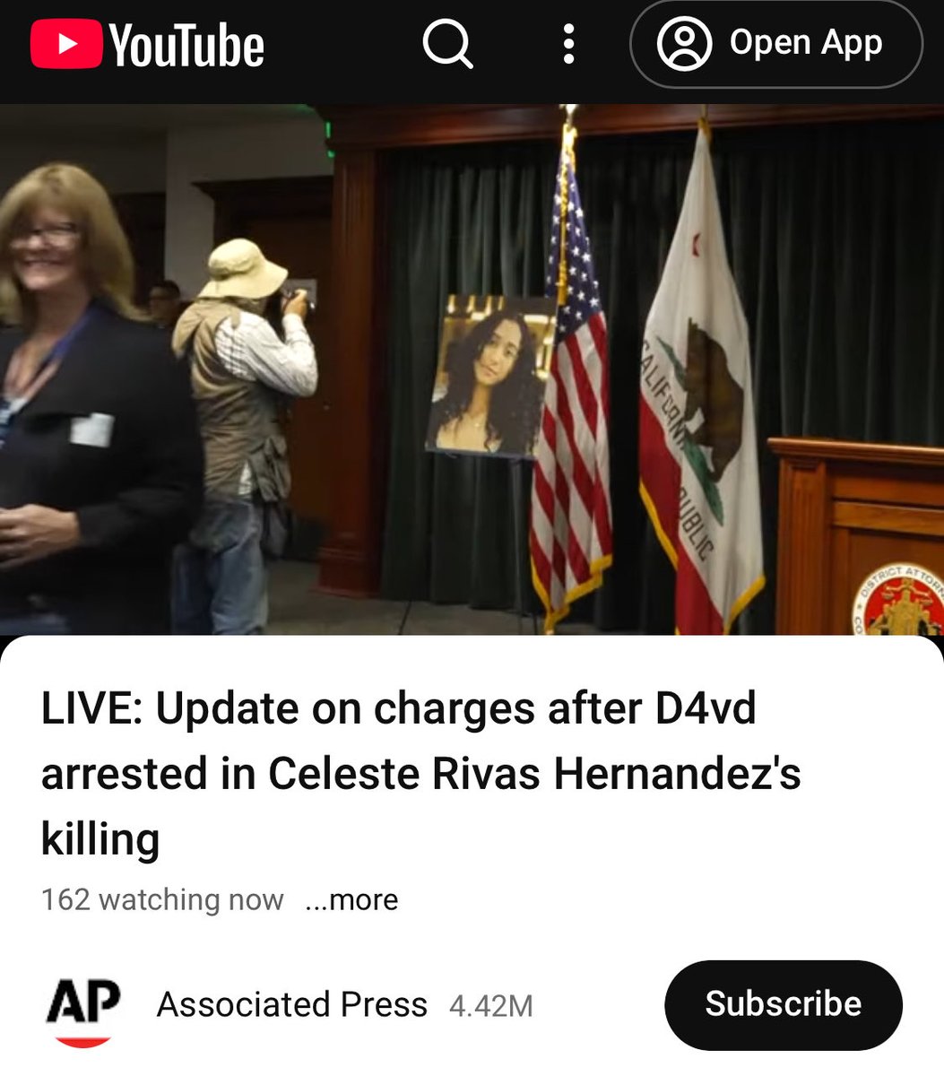 JuliaCourtTV's tweet photo. DA announces official charges for singer #D4vd
Takeaways👉🏼

- charging 1st degree murder w/ special circumstances (lying in wait, for financial gain &amp; to silence a witness)
- other charges to include adult sexual acts w/person under 14
- cause of death to be released by coroner https://t.co/2La0PtQYtG