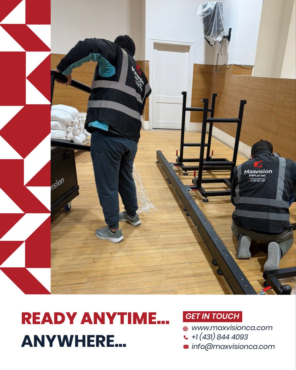 Maxvision_ca's tweet image. We pack it up, we ship it out, we set it up — anytime, anywhere. 📦➡️🖥️
LED wall delivered &amp;amp; installed same day ✅
#MaxvisionDisplay #LEDWall #EventSetup #Canada #CanadaBusiness #DisplayTech