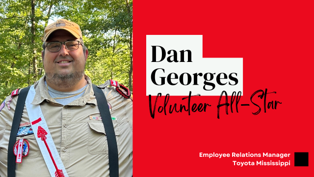 hdaniels007's tweet image. As a manager in Employee Relations at Toyota Mississippi, Dan Georges spends his days supporting team members. But outside of Toyota, he’s spent nearly a decade investing in the next generation through Scouting America. #Toyota #ToyotaEmployee onetoyota.co/4mHAm26