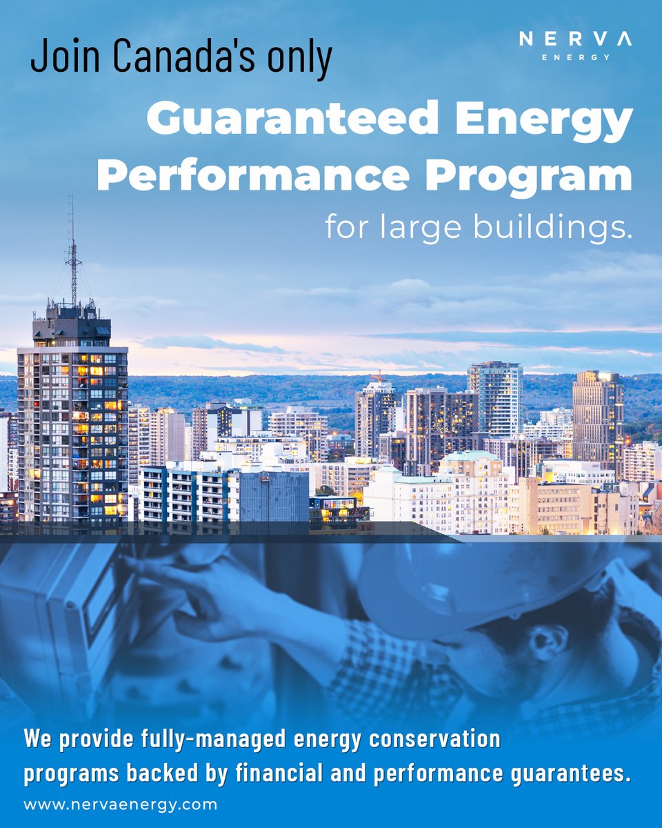 NervaEnergy's tweet image. 🌟 Join Canada's Only Guaranteed Energy Performance Program! 🌟

Our solutions seamlessly integrate into your operations, enhancing energy efficiency and financial gains. Visit us here//bit.ly/3TbsXcM  

#EnergyEfficiency #Sustainability #GuaranteedROI #NERVAEnergy