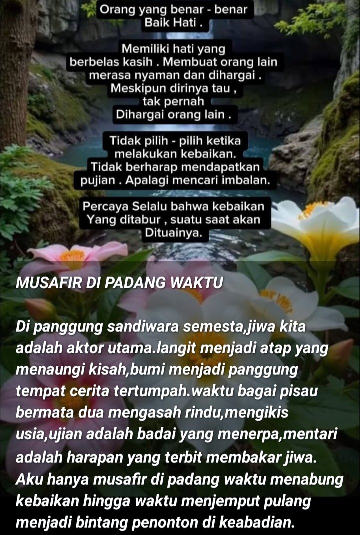 La_Manggilaa's tweet image. Kata-kata Inspiratif Kehidupan #sorotanpublik #foryou #foryoupage #motivasi #motivasihidup #motivasidiri #motivasikehidupan #inspiratifkehidupan #inspiratifstory #renunganhidup #renunganharian #renungandiri #renunganislam #renunganmalam