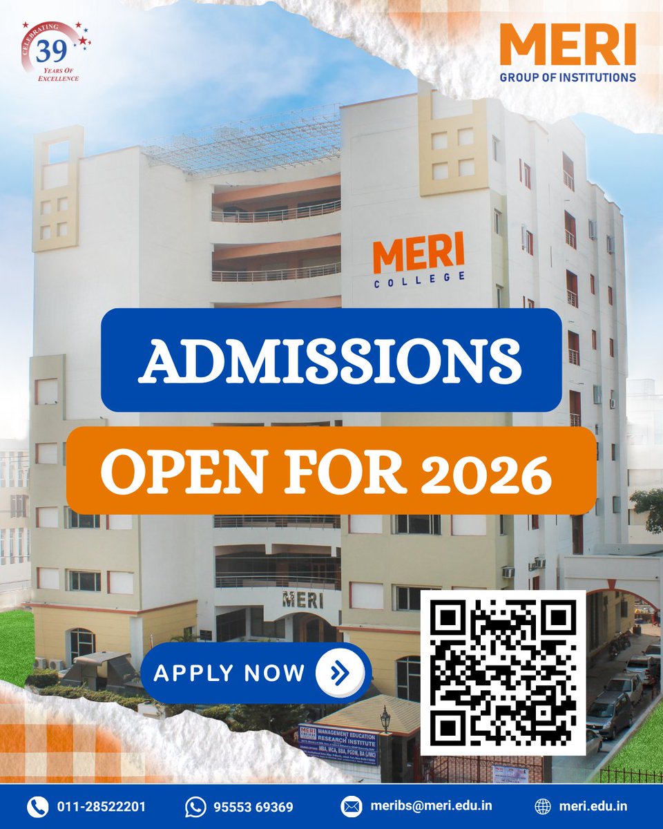 meri_college's tweet image. One step at a time, your future unfolds… 🎬
At MERI, every step opens new opportunities and brings you closer to your career goals.
Admissions Open for 2026 — begin your journey today.

#MERIGroupOfInstitutions #AdmissionsOpen #NewBeginnings #CareerGrowth