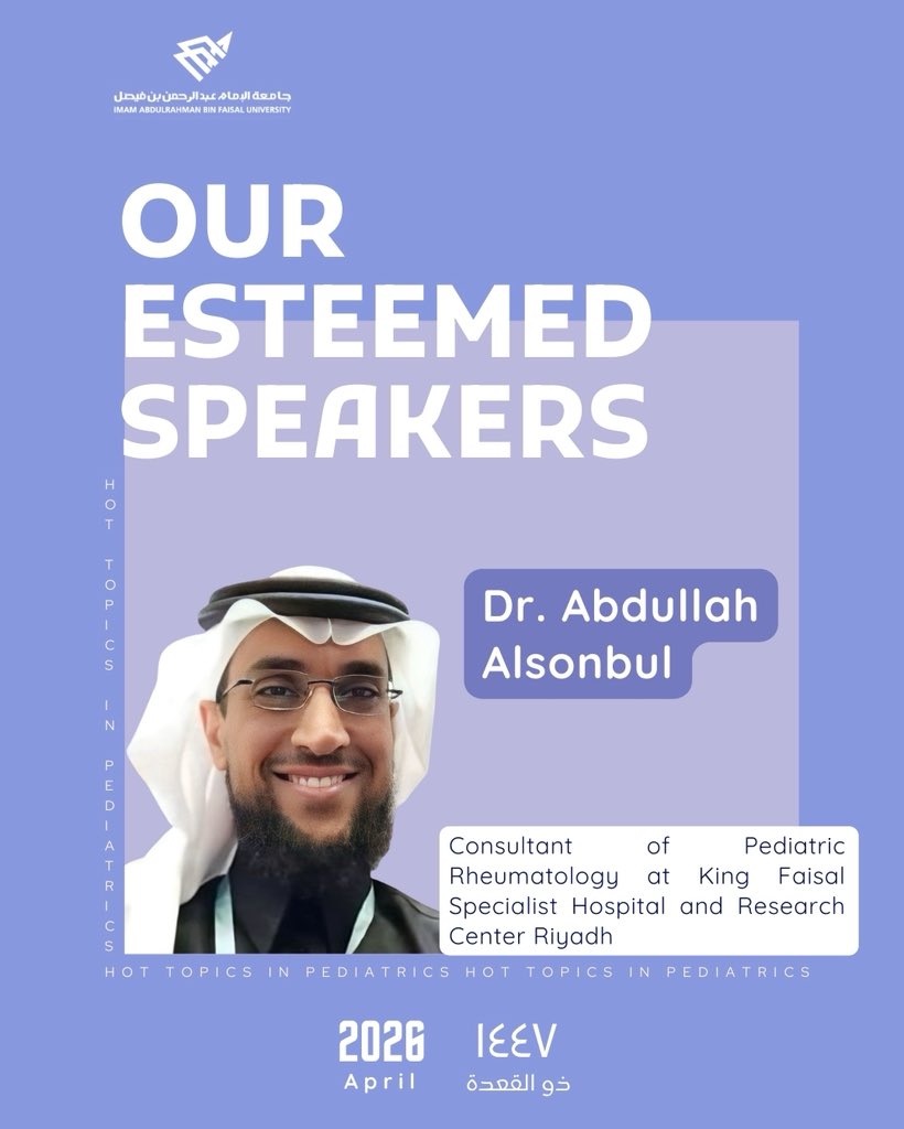 Pediatric_iau's tweet photo. Multidisciplinary Panel – The Limping Child

A dynamic debate between @dalalortho &amp; @amssonbul, moderated by @Mutibah —exploring one of pediatrics’ most challenging diagnostic dilemmas.

👉 https://t.co/TVAeLLYnFB

#HTP2026
#HTP18 https://t.co/AMPxIQ0b4W