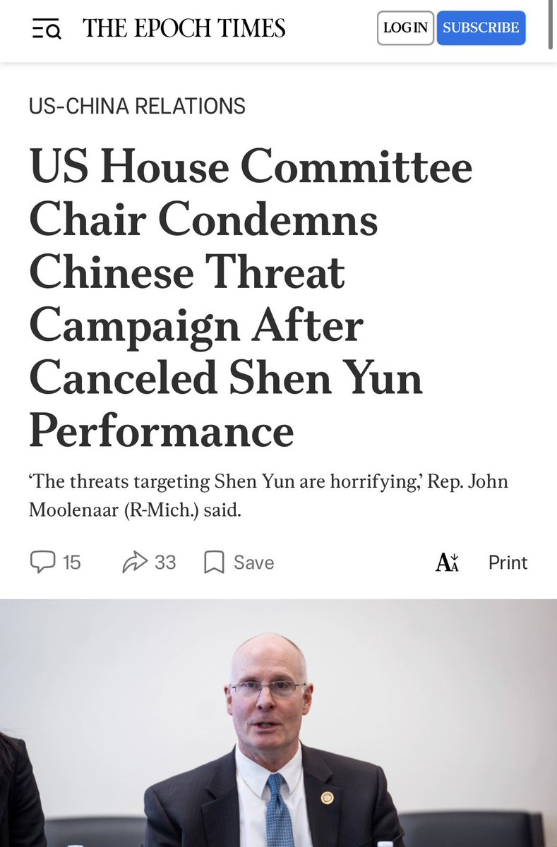 Shen Yun, a Falun Gong affiliate, has been targeted by more than 150 bomb threats, mass shootings, and other extreme acts of violence since 2006. The Chinese Communist Party terrorizes and persecutes religious minorities, and its harassment and intimidation must condemned by all