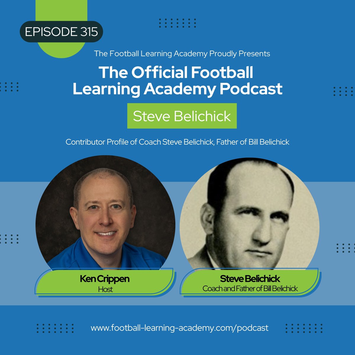 KenCrippen's tweet image. In this brand-new episode, we're highlighting the career of scout and coach at the U.S. Naval Academy, Steve Belichick.

Click the link in bio to listen to the episode.