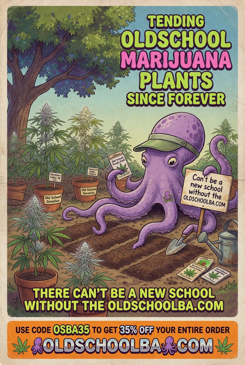 AMan10148253's tweet photo. Grok Imagine prompt:

A purple octopus planting cannabis seeds in her garden in the shade . Tending oldschool Marijuana plants Advertising https://t.co/50swHNes20 she says there cant be a new school with out the oldschoolba.... https://t.co/p8f5cPLghe