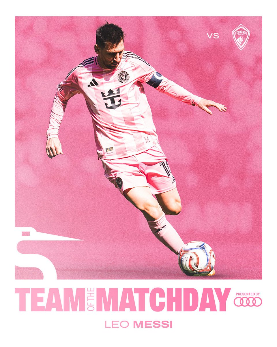 Two goals in Colorado. One spot on the <a href="/MLS/">Major League Soccer</a> Team of the Matchday. Leo Messi 🔟🎩

🗞️ Details here: intermiamicf.co/TeamOfTheMatch…