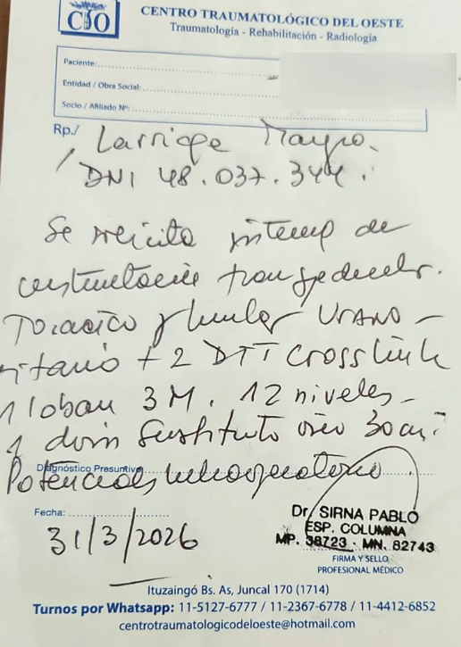 CS_Millennials's tweet photo. 👉 Una joven de 18 años necesita $11 millones para una prótesis por una escoliosis que le comprime un pulmón. Debe operarse en mayo y su familia organiza una rifa para juntar el dinero contrarreloj. https://t.co/8Nifrmb0mj