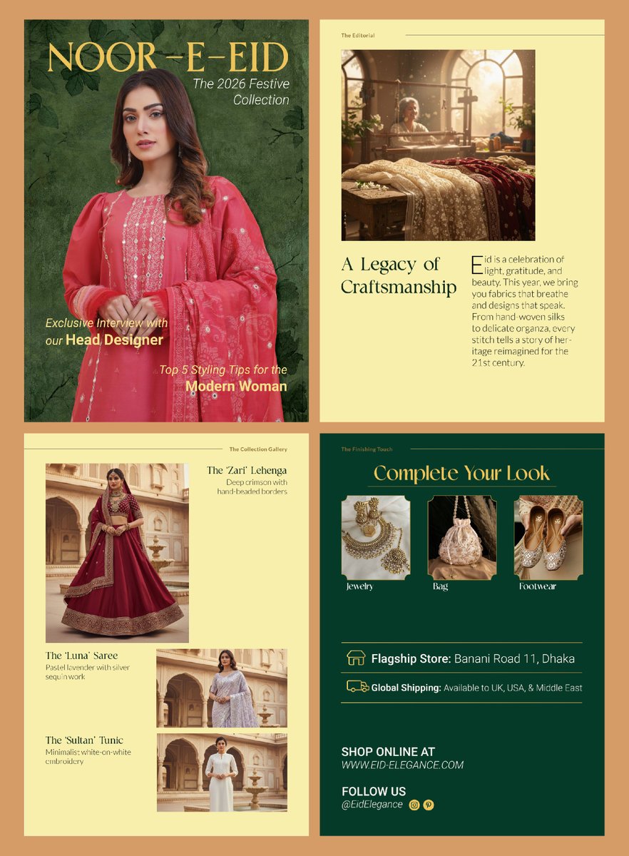 em_graphique25's tweet image. Eid Collection Magazine Layout | Practice Work

#MagazineDesign #GraphicDesign #PrintDesign #DesignInspiration #LayoutDesign #CreativeProcess #VisualStorytelling #MagazineLayout #TypographyDesign #CoverDesign #MagazineArtwork #InDesign