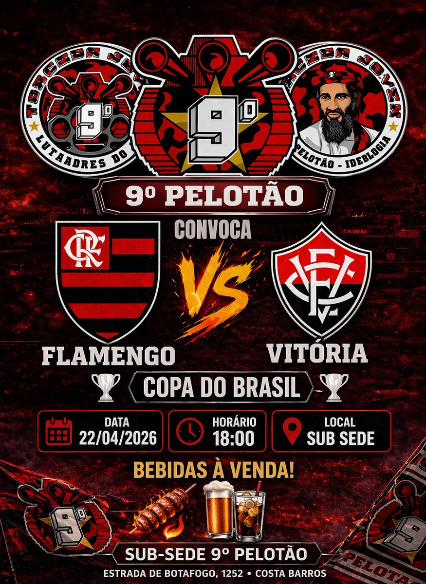 QUARTA TODOS NA SUB-SEDE 🔴⭐️⚫️