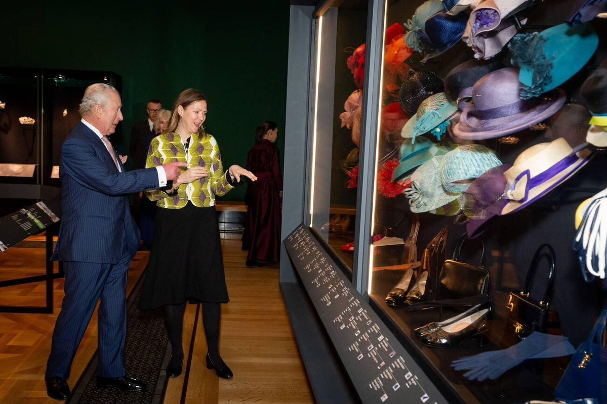 The King &amp; Queen viewing Queen Elizabeth II’s collection of hats