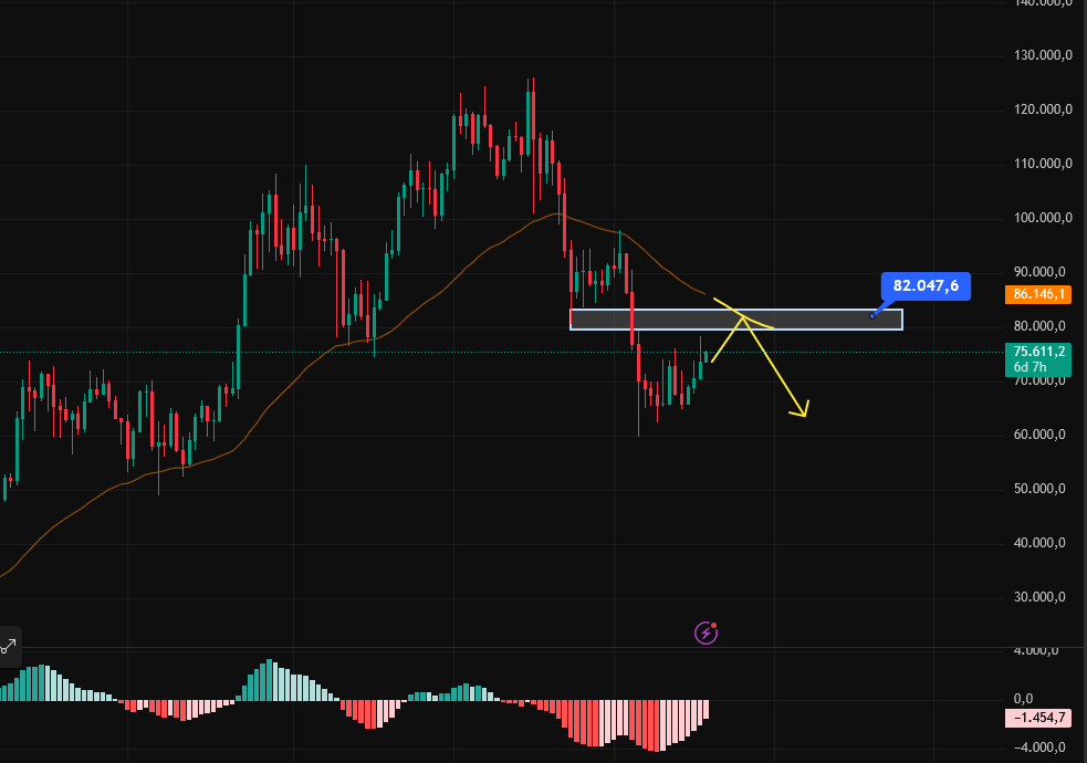 Liquidity_Z's tweet photo. A $BTC en movimiento semanal aun le queda tiempo para hacerte la trampa alcista con el rechazo en la EMA 50, en precios de 80k-84k rellenando ese GAP importante y hacerte el movimiento hacia la baja pero tu lo vas a mandar de nuevo a maximos https://t.co/hEgCtzSkI1
