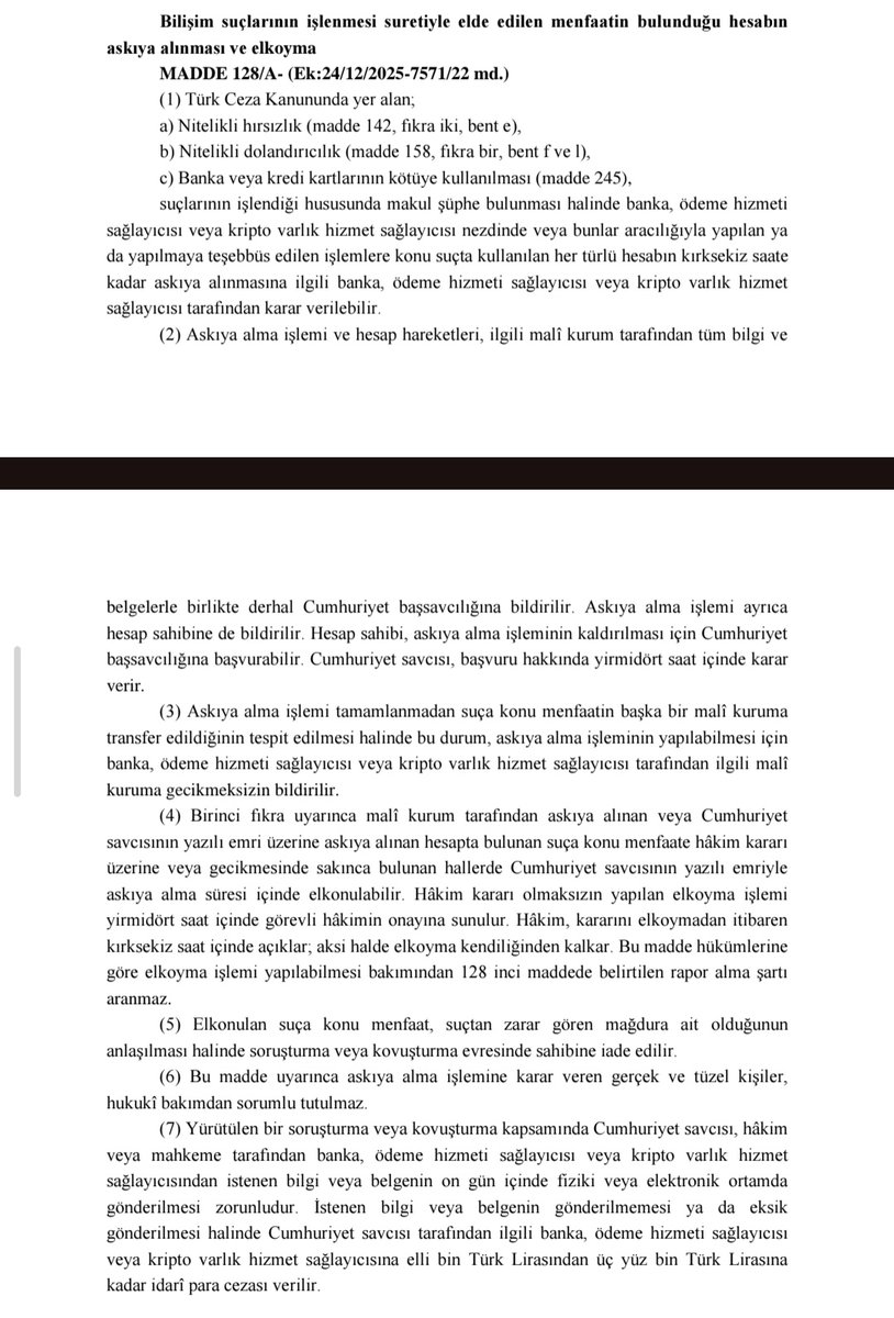 zisan_buse's tweet photo. #HMGS +1 
CMK 128/A yeni eklenen koruma tedbiri
 (özel elkoyma halleri) https://t.co/5Ed9gmWvf3