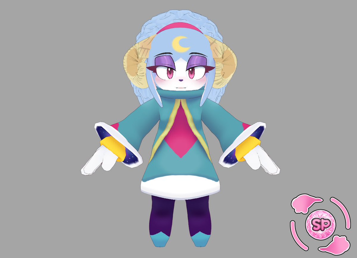 _Sweet_Passion's tweet image. .: I might be a bit overdue on this one, my apologies guys. I have been fixing up some tweaks on Ariem the Ram here. She’ll be up for download tomorrow~💫✨:.

#Sonic #SonicDreamTeam #AriemTheRam #3DModel #VRoid #Ariem #WIP