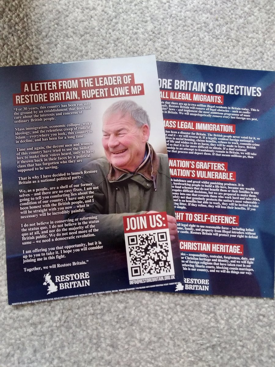 Restore Britain-Chesterfield Constituency tweet media