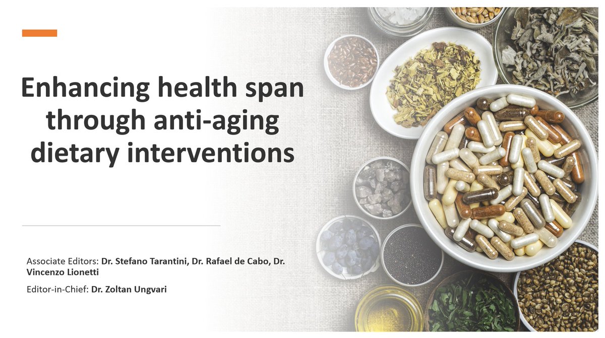 GeroScienceAGE's tweet image. 📢 #CallForPapers

The Call - “Enhancing #healthspan through #antiaging dietary interventions" - is focusing on the impact of diverse #dietaryinterventions and eating patterns on age-related physiological decline in various organ systems, as well as their role in preventing and