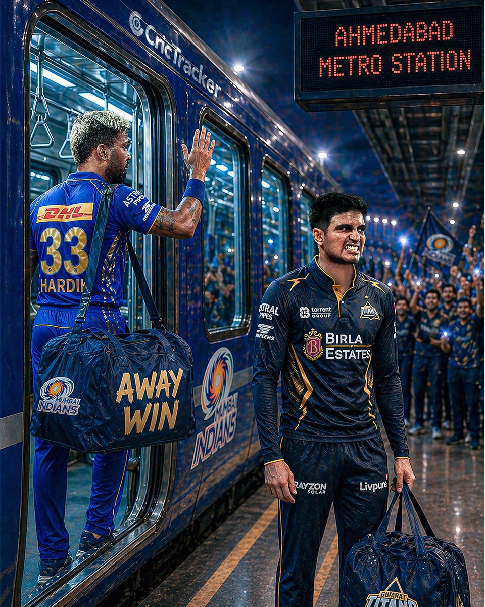 Cricketracker's tweet image. 6 losses later… Mumbai Indians finally win again in Ahmedabad (first since 2014).

𝐂𝐚𝐦𝐞, 𝐜𝐨𝐧𝐪𝐮𝐞𝐫𝐞𝐝, 𝐚𝐧𝐝 𝐜𝐚𝐮𝐠𝐡𝐭 𝐭𝐡𝐞 𝐫𝐢𝐝𝐞 𝐛𝐚𝐜𝐤 𝐡𝐨𝐦𝐞 🚇💙

#MI I #IPL2026