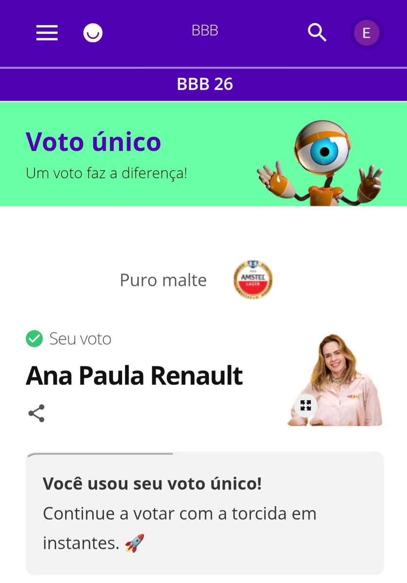 já votaram na Ana Paula hj? #AnaPaulaCampeã #bbb26