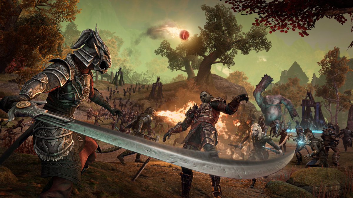 TESOnline's tweet image. Get ready for faster, more intense battles with buffed AoE damage abilities during the latest Vengeance campaign⚔️live now until April 27! beth.games/4coK4CU