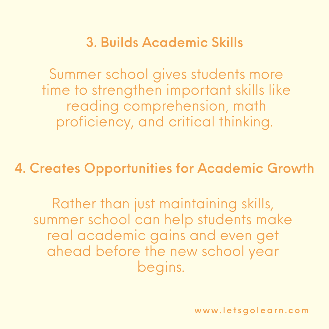 letsgolearn's tweet image. ☀️ Summer school helps students stay sharp, close learning gaps, and build confidence for the school year ahead 📚✨ Swipe through to see 6 key benefits of summer school 🍎➡️
Learn more: hubs.la/Q04cNGLH0
#SummerSchool #K12Education  #LearningRecovery #PersonalizedLearning