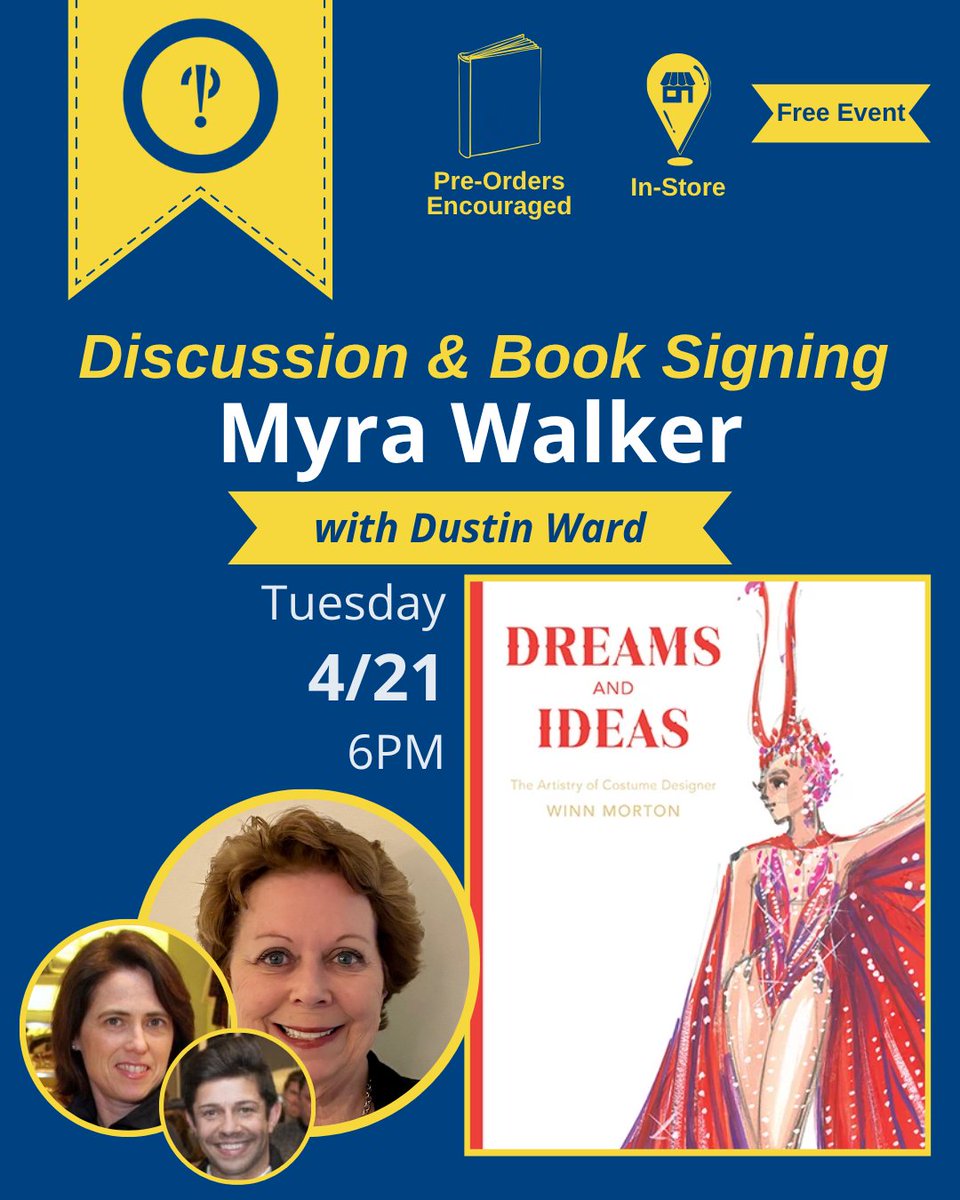 UNTPress's tweet photo. Catch Myra Walker tomorrow, 4/21, at 6 PM at Interabang Books in Dallas for a discussion and book signing for DREAMS AND IDEAS: THE ARTISTRY OF COSTUME DESIGNER WINN MORTON with essayist Holly Haber and moderated by Dustin Ward of Yates Desygn. https://t.co/MzdLqjrXQ4