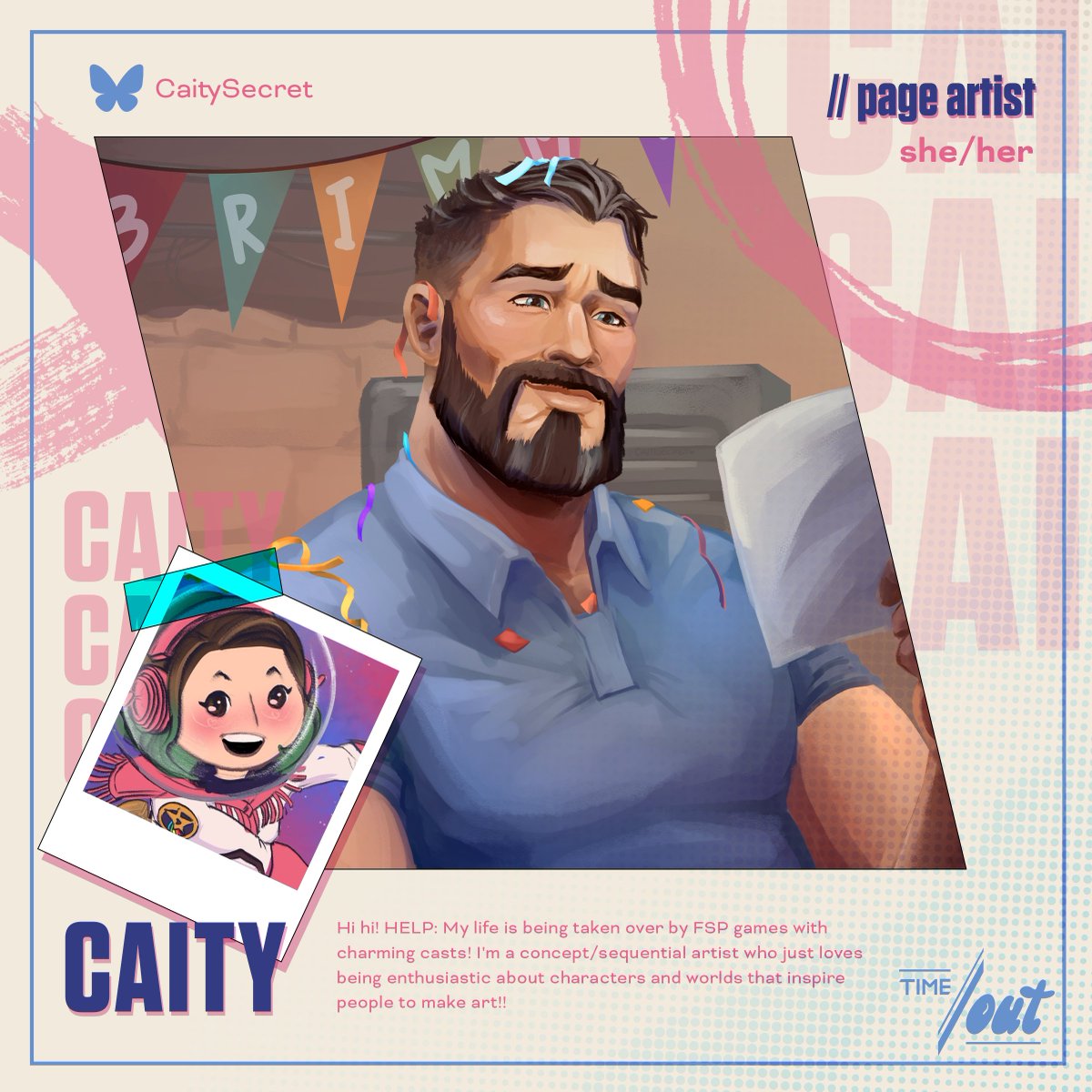 The (alpha) agents know how to show their appreciation for their favorite boomer, I mean, commander 🎉🎖️
 And our artist <a href="/CaitySecret/">CaityCoopScoops → bsky</a> does as well with such a touching illustration!