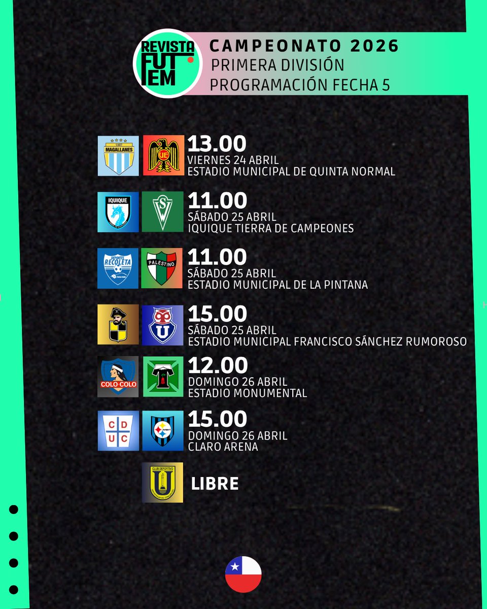 Vuelve la Liga Femenina 🤩

Aquí la programación de la quinta jornada 👇🏼