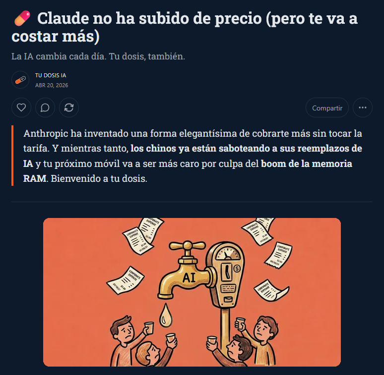 💊Tu Dosis IA💊| Newsletter tweet media