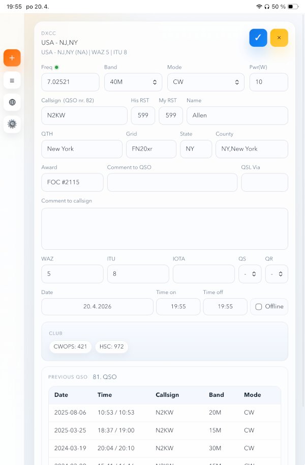 PetrHlozek's tweet photo. CQRLOG for web has been released.
https://t.co/LdQzkTzXgp
I really like WWFF/GMA or just sitting in a forest with a radio. I've been using this web interface for some time and it works very well.
#cqrlog #hamradio #morsecode #elecraft #kx3 #kx2 #ipadmini https://t.co/BXt4T2AsBm