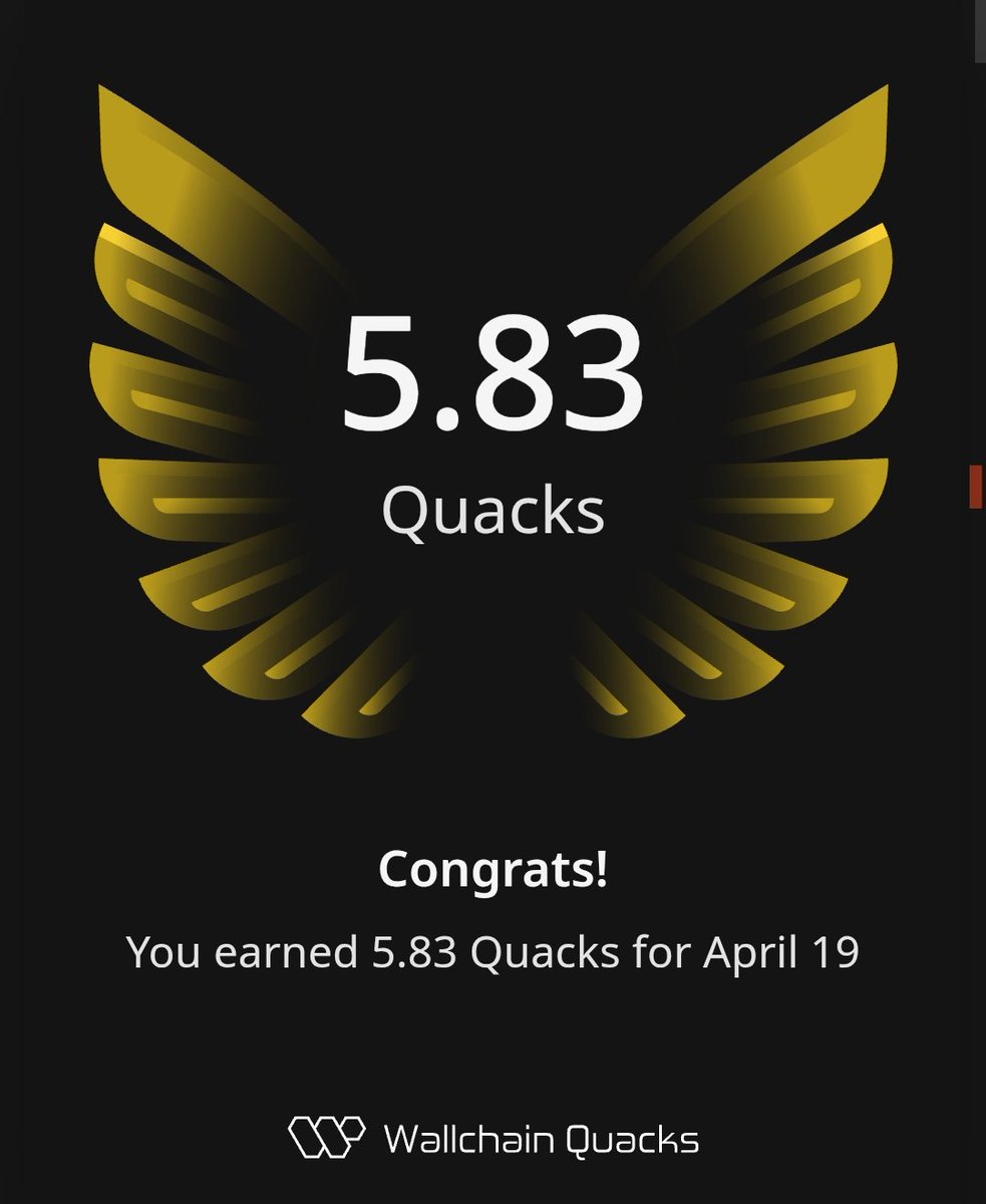 Got 5.83 Quacks yesterday in <a href="/wallchain/">Wallchain Quacks</a>.
  
Monday brought a lot of action, so now I stop, and take some rest. 

Hope your night goes smoothly and your morning gives you more energy.

See you tomorrow, and hugs to everyone.