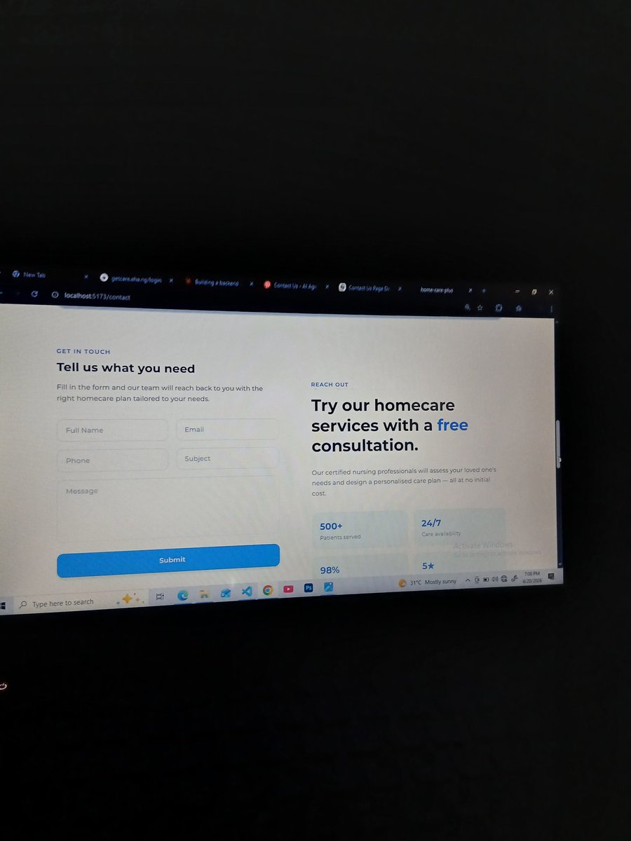 harrygraphics__'s tweet image. Day 99 of #100DaysOfCodeAndDesigns with the Sarcastic Geeks Trybe
dusted the homecare nursing website i started, worked on 80% of the static pages. I want to integrate real auth system this time, my first attempt building a real auth system failed but imma get it right this time