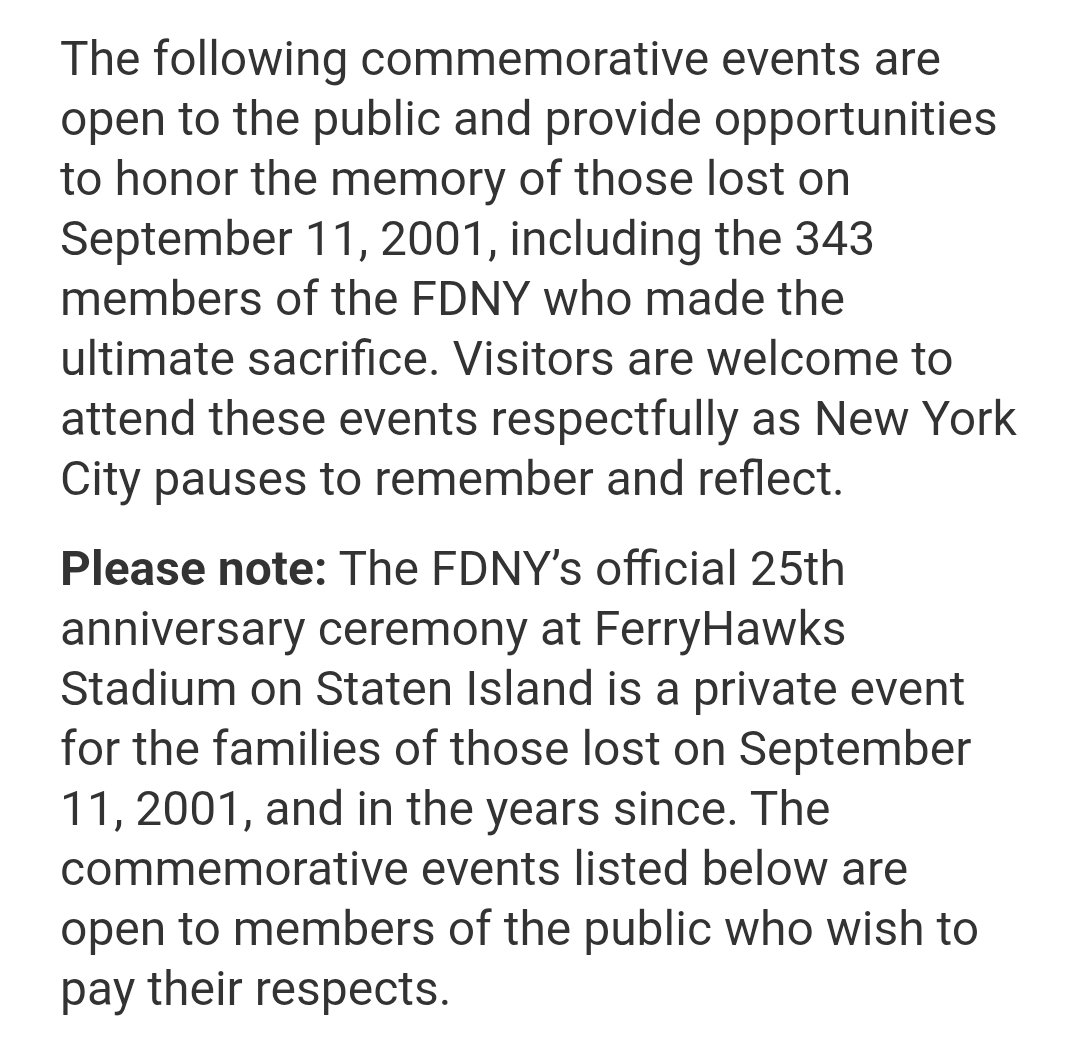 NYCEMSwatch's tweet image. September 11th Remembrance Events.
nyc.gov/site/fdny/abou…
#FDNY
#NeverForget