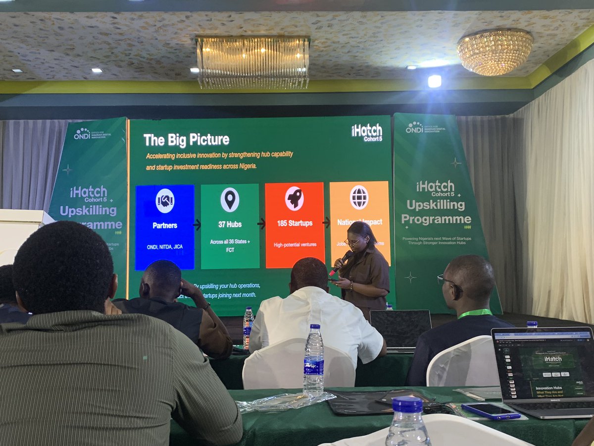 josh_script's tweet photo. DAY 1 HIGHLIGHTS FOR  TODAY

The #iHatch residency program started with our Host   introducing us (hub managers) iHatch and iHatch cohort 5 plans and activities for the week.

@NITDANigeria @ONDINigeria #StartUpNigeria #JICA https://t.co/MW2VmjBqEi