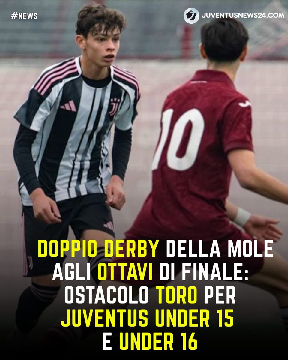 junews24com's tweet image. 😱 Incredibile. Nonostante posizioni in classifica differenti, sia la #Juventus #Under15 di Pecorari che l’Under 16 di Gridel sfideranno il #Torino agli ottavi di finale del campionato nazionale

⚔️ Si prospetta quindi un doppio affascinante Derby della Mole

#Juventusnews24