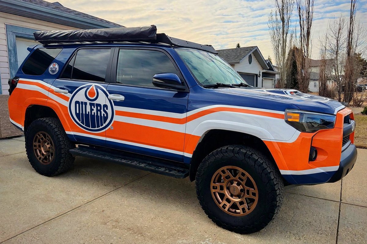 kmoorephotos's tweet image. Chat GPT given me a couple ideas for the 4Runner as the Playoffs start!! lol #letsgooilers #nhl