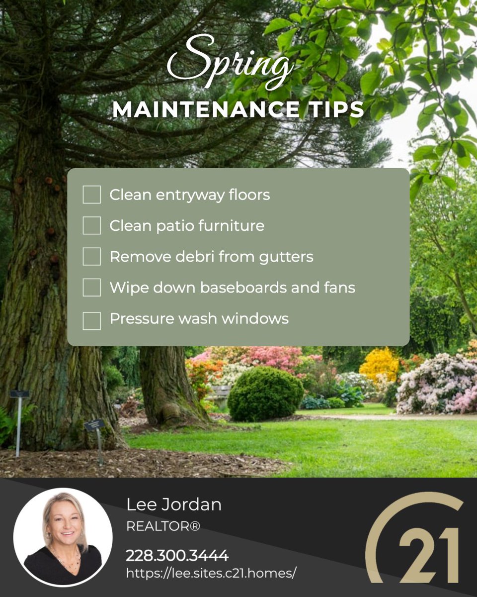 LJordanRealtor's tweet image. Spring is in full bloom 🌸—the perfect time to give your home some TLC!

A little seasonal maintenance = a fresher, cleaner, happier space 🌿✨

Are you an early bird or last-minute spring cleaner? 🧼

#springcleaning #springchecklist