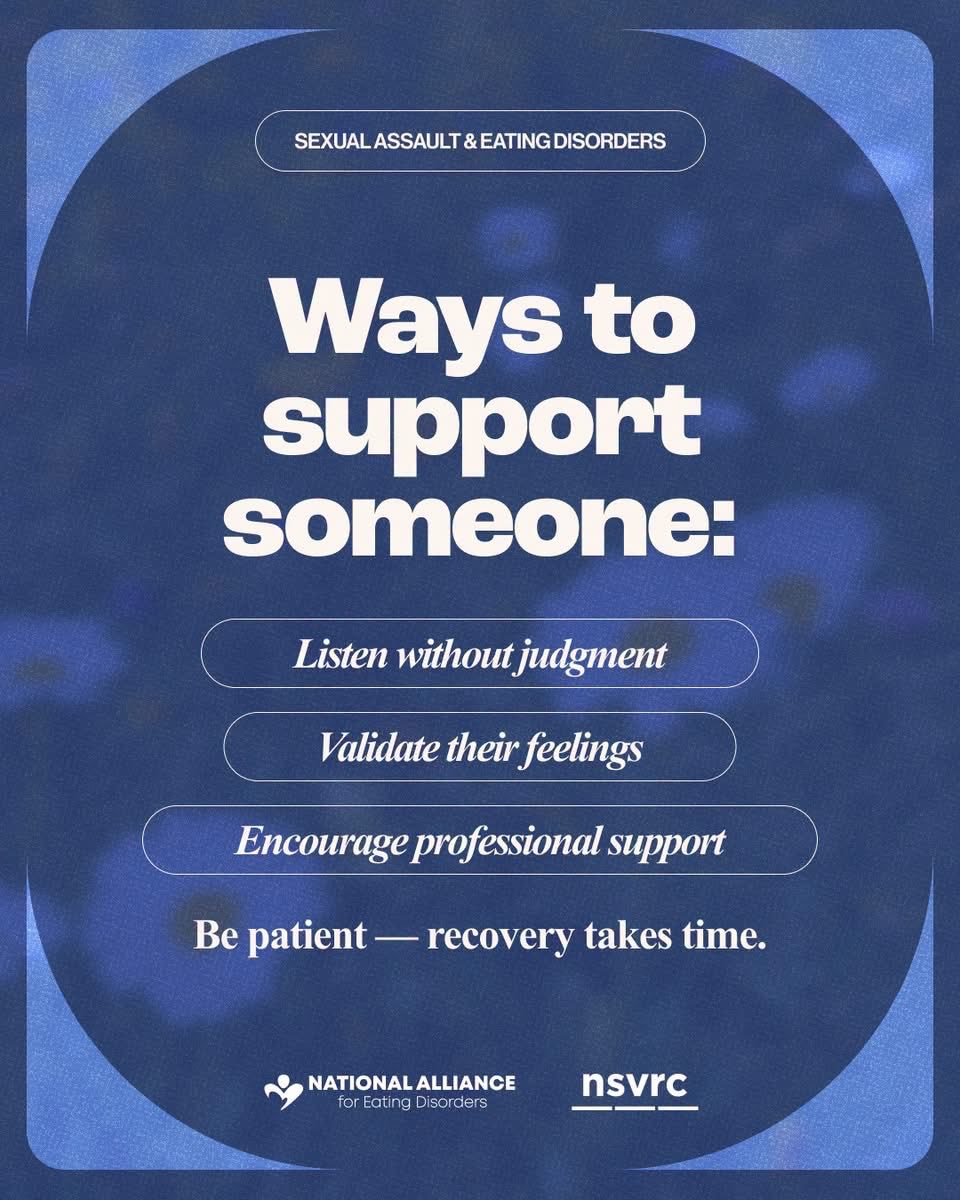 DesiderataModel's tweet image. This Sexual Assault Awareness Month, we are honored to partner with NSVRC to help raise awareness about something so important — the deep, and often unspoken, connection between sexual trauma and eating disorders.

•

#EatingDisorders 
#SexualAssualtAwarenessMonth
#ThereIsHope