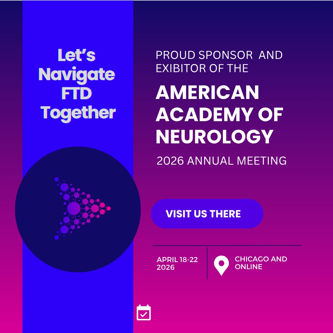 progranulin_nav's tweet photo. 🧠 We're proud to be a sponsor and exhibitor at the #AAN2026 Annual Meeting in Chicago this week!

Events like this bring the neurology community together — driving awareness, advancing research, and improving lives. We're honored to be part of it.
#AANAM #Neurology #BrainHealth https://t.co/WTKtnevsLt