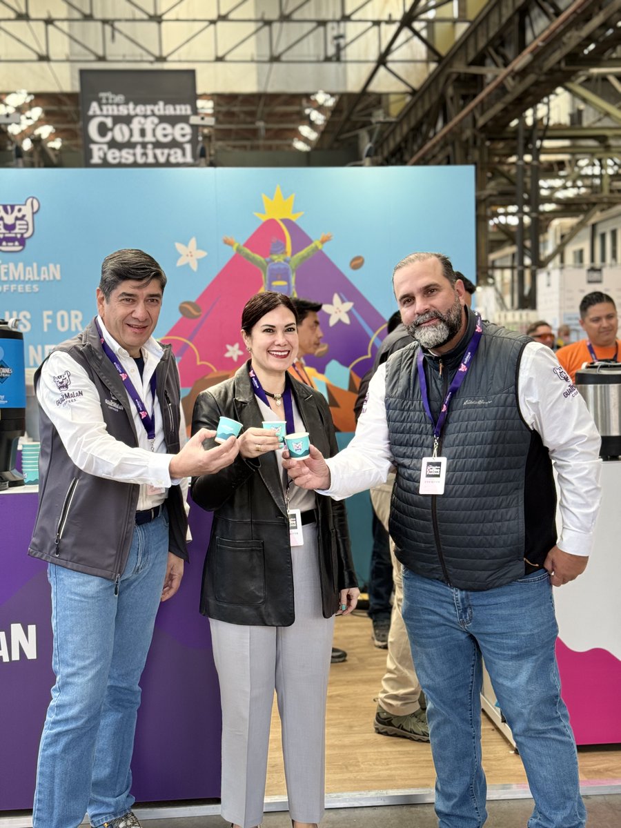 MinexGt's tweet photo. #DiplomaciaComercialGT | Guatemala lleva sus mejores cafés de especialidad al Amsterdam Coffee Festival.

Lee la nota ➡️ https://t.co/B0a7YPAcoH https://t.co/nv60ZI0NVt