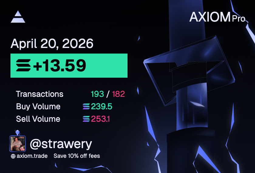 was down 13 sol lmao made it all back and 13 profit