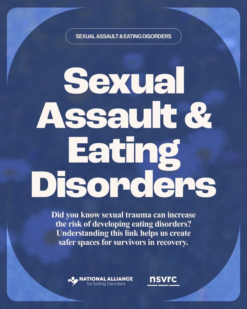 FoulkeIii's tweet image. This Sexual Assault Awareness Month, we are honored to partner with NSVRC to help raise awareness about something so important — the deep, and often unspoken, connection between sexual trauma and eating disorders.

•

#EatingDisorders 
#SexualAssualtAwarenessMonth
#ThereIsHope