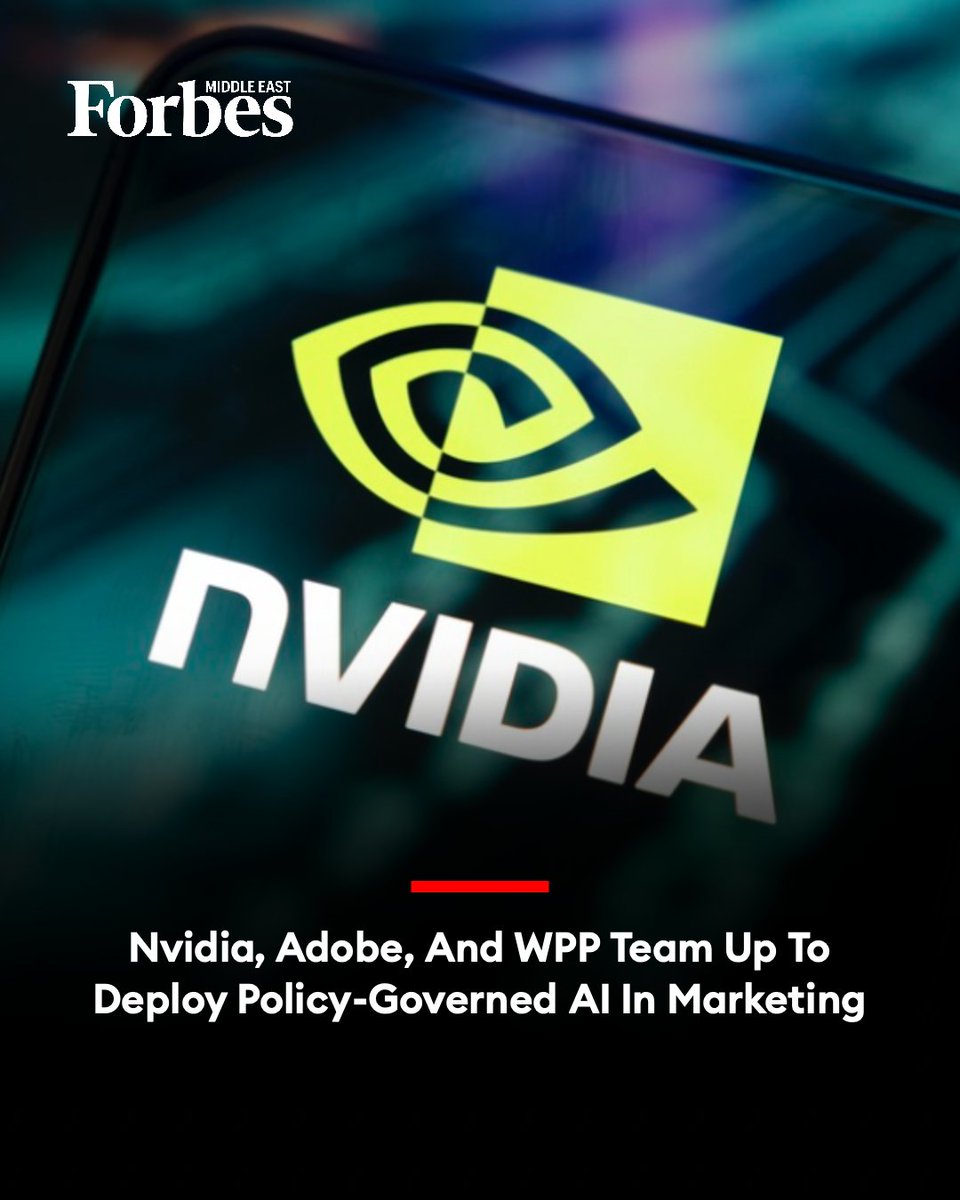 Forbes_MENA_'s tweet image. Billionaire Jensen Huang’s #Nvidia, #Adobe, and advertising and public relations firm WPP will announce expanded collaborations to deploy autonomous, policy-governed #AI agents across enterprise marketing operations.

#Forbes

For more details: 🔗 on.forbesmiddleeast.com/3nql