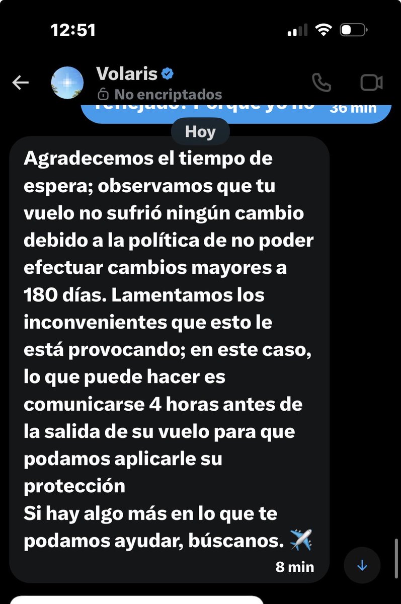 eslycar's tweet photo. Con @viajaVolaris es imposible ya no quieren aplicar sus propias políticas primero NO COMPREN COMBO FLEXIBILIDAD. no podrán moverlo a su conveniencia y segundo su política de compensación ya no la quieren aplicar porque según ellos no hay cambios y si hay @Profeco https://t.co/dAzjhDgBTD