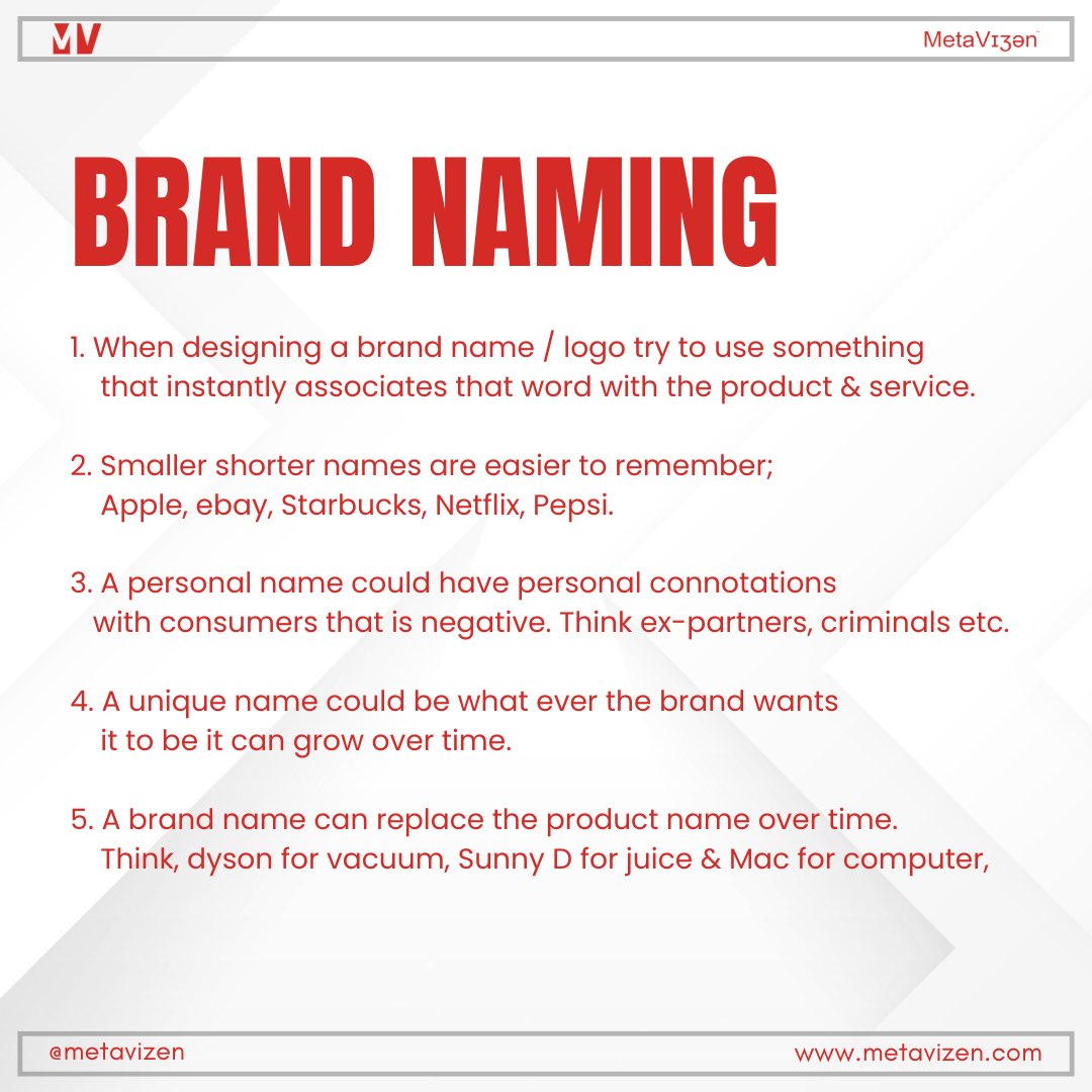 MetaVizen's tweet image. 3️⃣ CTA
Is your brand name working for you… or against you?
💬 Drop it below—I’ll give honest feedback.

#Metavizen #marketing #digitalmarketing #marketingstrategy #branding #brandstrategy