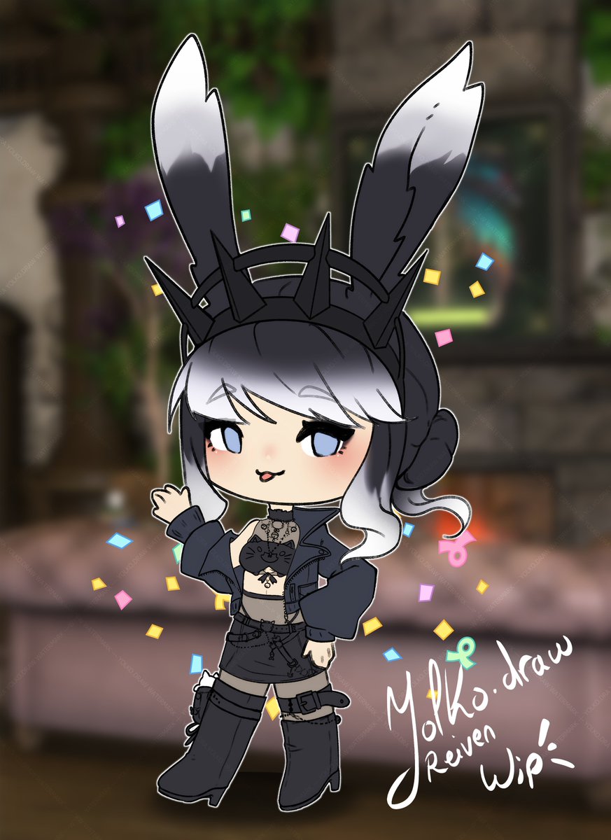 Trying to improve my chibi style !

Here a wip of my Warrior of light 

#FFXIV #commission #vgen