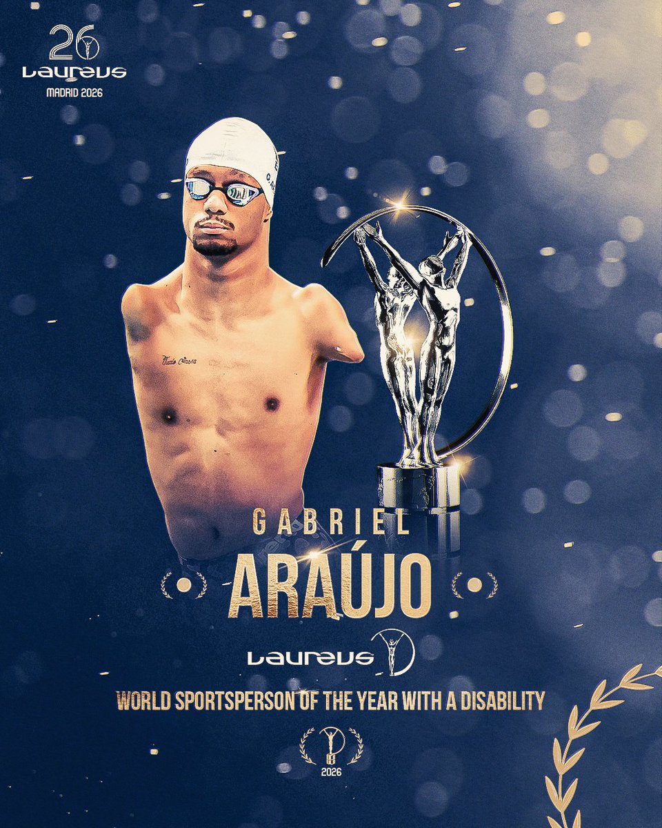Gabriel Araújo is the Laureus World Sportsperson of the Year with a Disability 🏆

#Laureus26